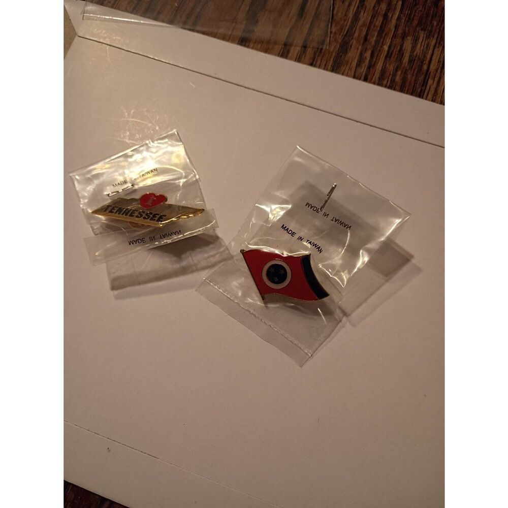 Tennessee State Pin Lot Enamel Hat Lapel Pins Souvenir Set 2pc NEW